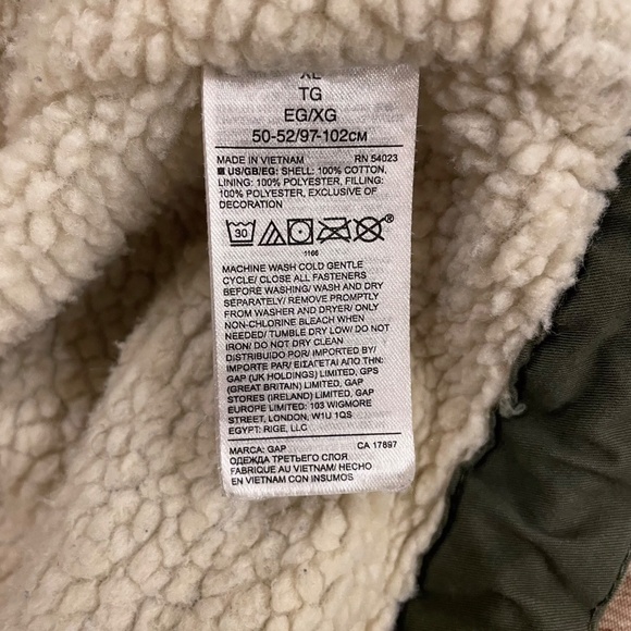 GAP Army green parka Size XL - Picture 7 of 9